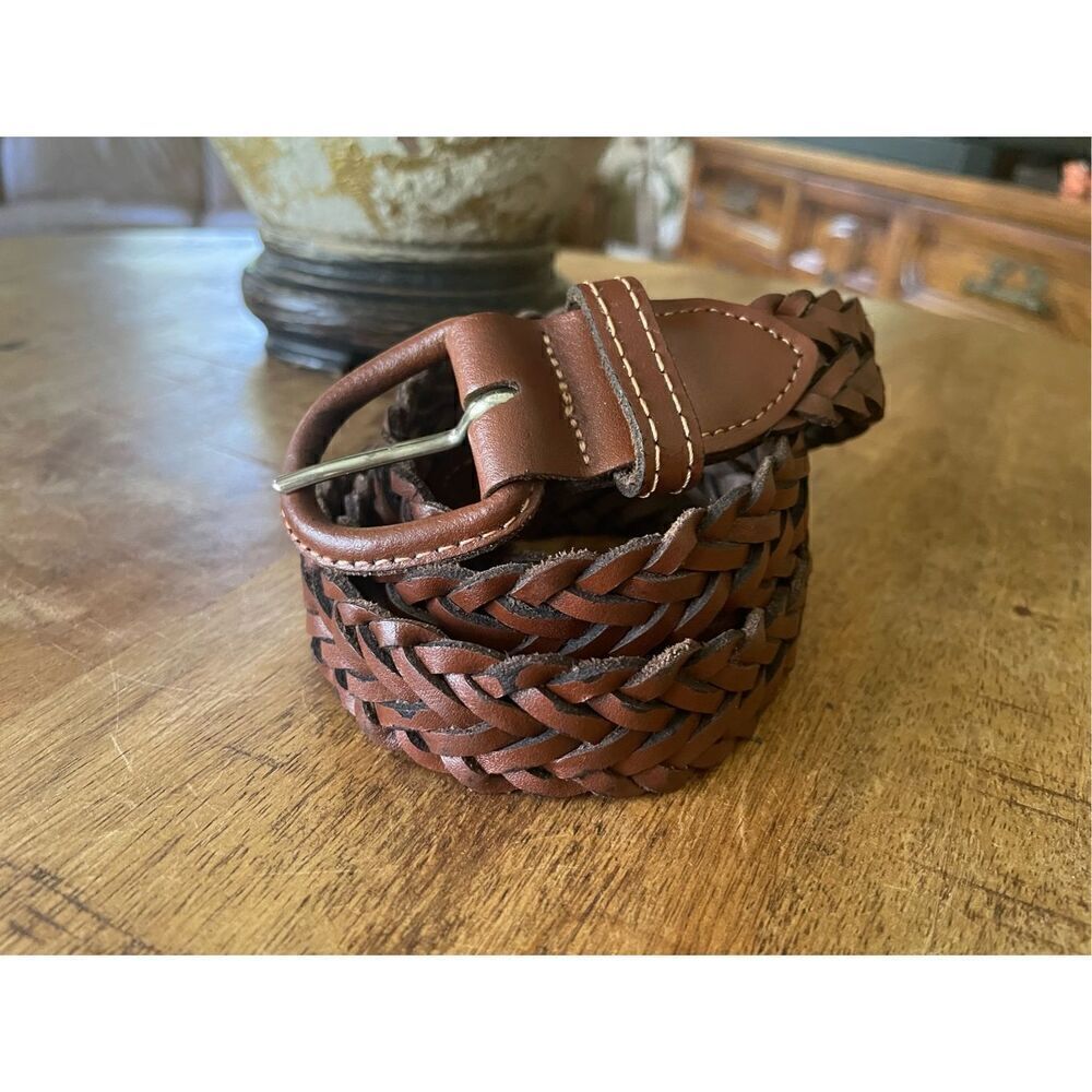 Genuine leather Brown Unisex Belt 34